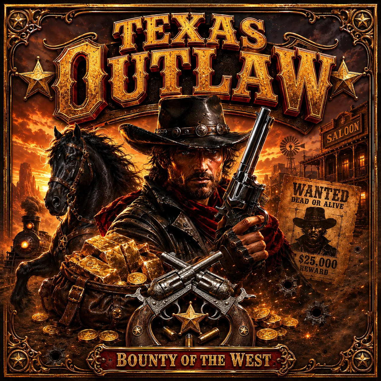 Texas Outlaw game title artwork